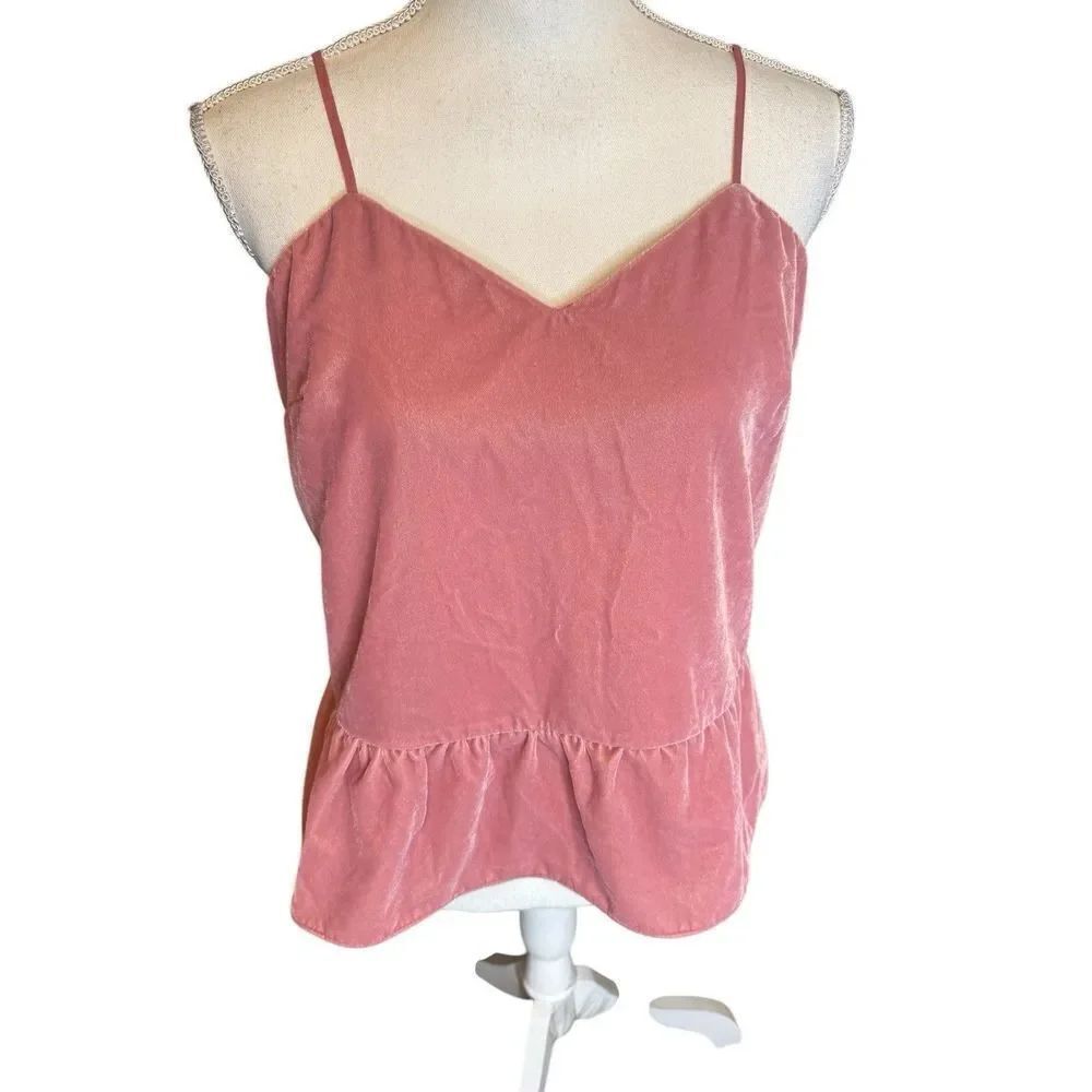 J. Crew Women's Pink Velvet Sleeveless Lined Top Size 4 Y2K